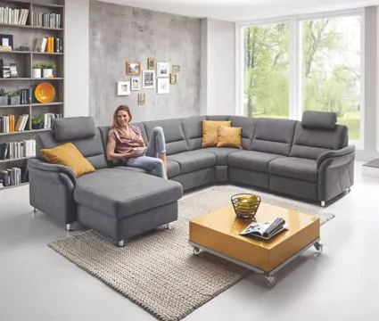 Planpolster Sofa grau